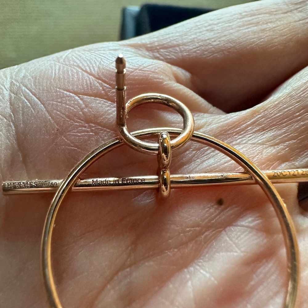 Hermes Loop Earrings, Small Model - image 6